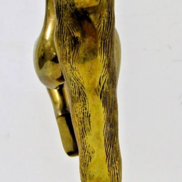 Vintage Brass Art Deco Long Haired Nude Woman Sculpture attributed Klara Sever - Picture 7 of 14